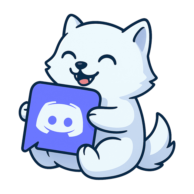 Wolf holding Discord logo