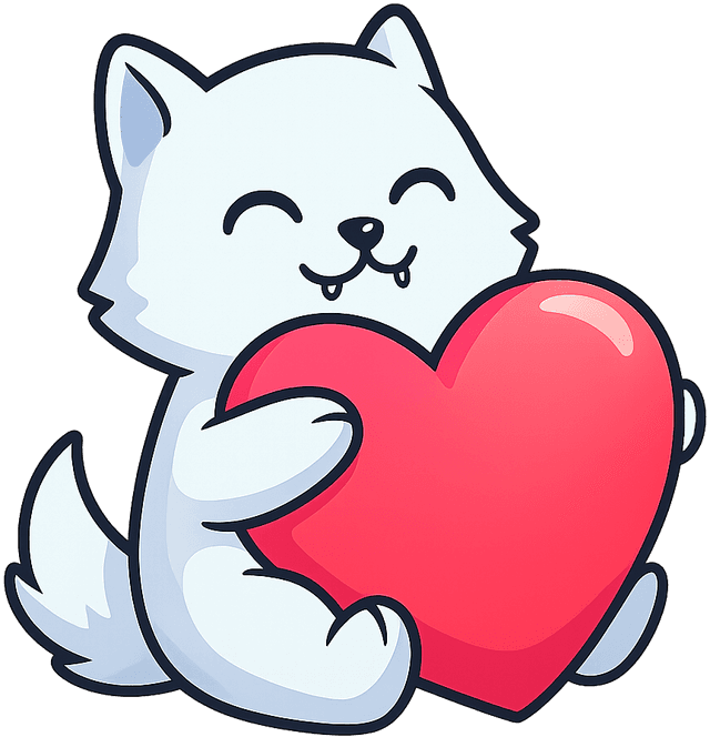 Cute Wolf Heart
